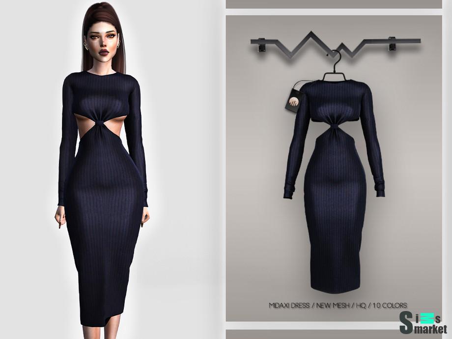 Платье BD393 by busra-tr для Симс 4. Скачать мод
