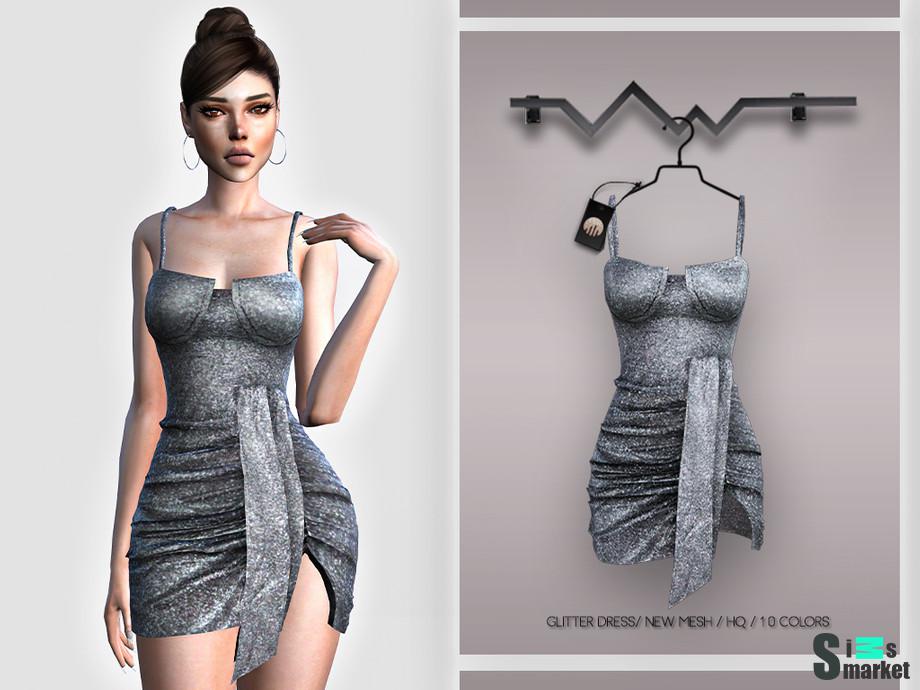 Платье BD395 by busra-tr для Симс 4. Скачать мод