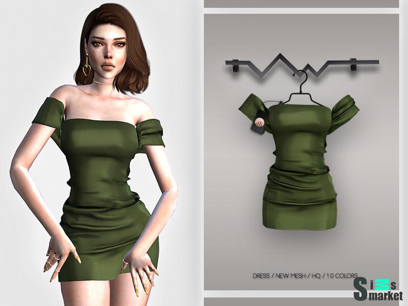 Платье BD405 by busra-tr для Симс 4. Скачать мод