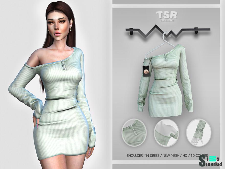 Платье BD410 by busra-tr  для Симс 4. Скачать мод