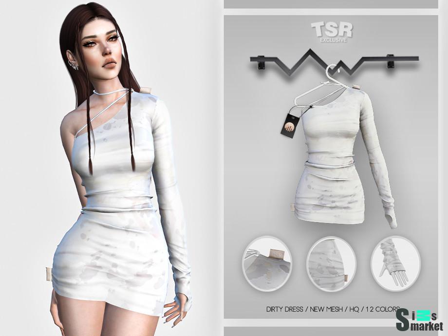 Платье BD437 by busra-tr для Симс 4. Скачать мод