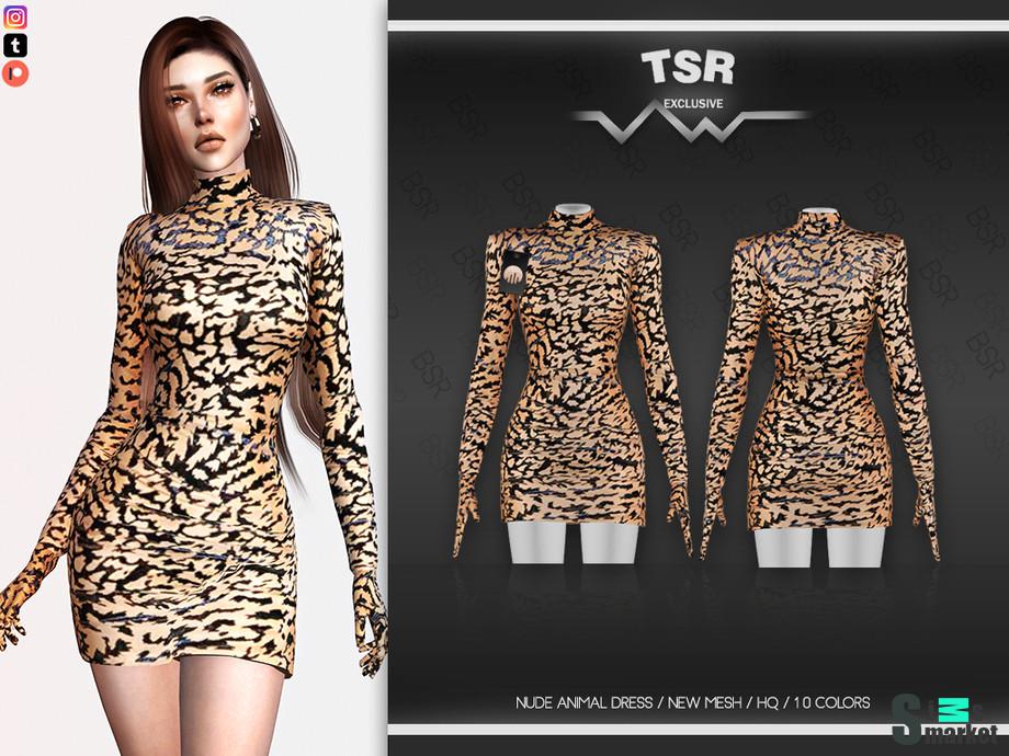 Платье BD572 by busra-tr для Симс 4. Скачать мод