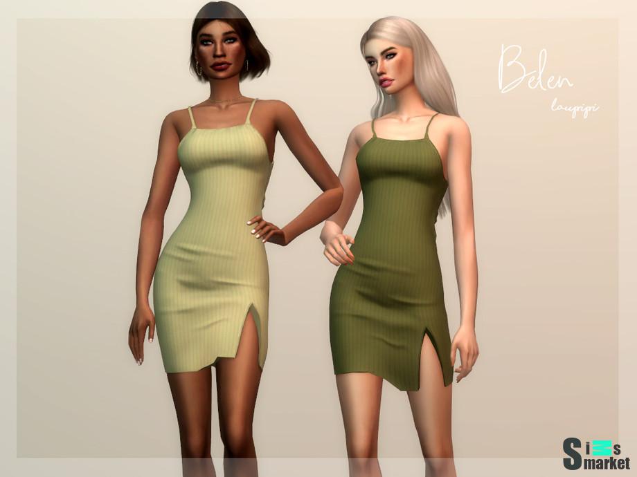Платье Belen by laupipi  для Симс 4. Скачать мод