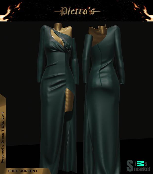 Платье Beyoncé’s для Симс 4. Скачать мод