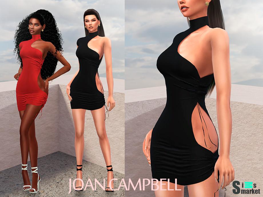 Платье Birthday by Joan Campbell Beauty для Симс 4. Скачать мод