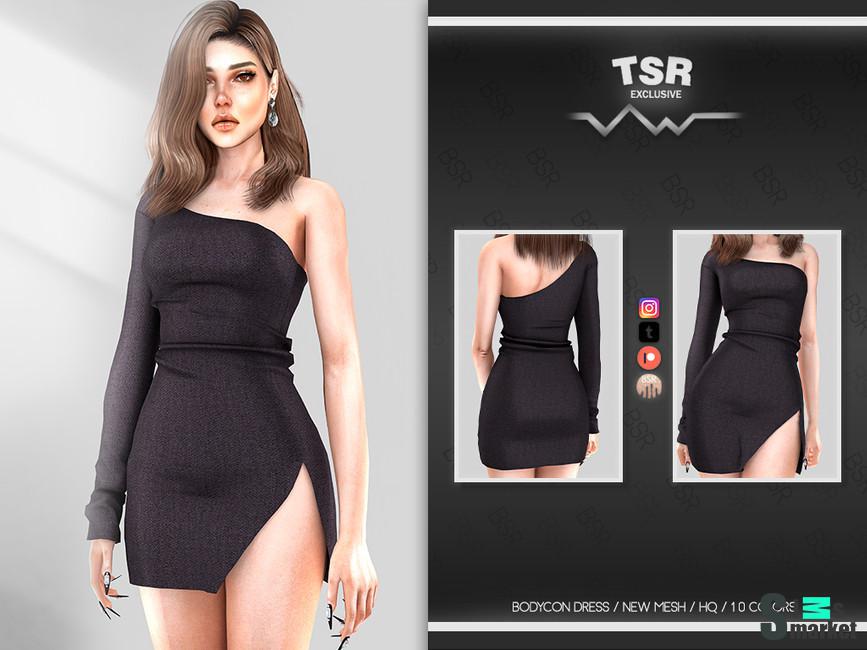 Платье "BODYCON DRESS BD992" для Симс 4. Скачать мод