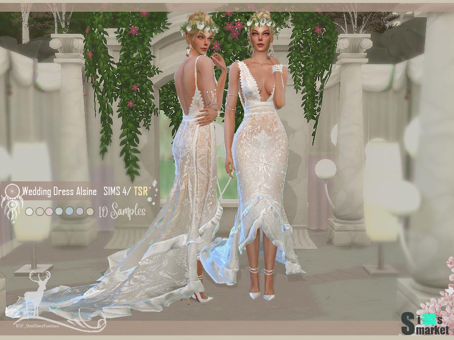 Платье Bohemian by DanSimsFantasy для Симс 4. Скачать мод