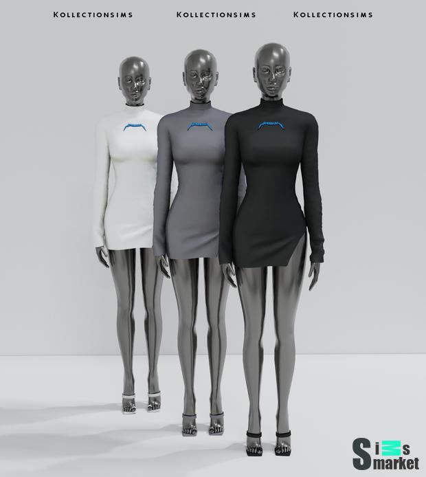 Платье by [Kollection Sims] для Симс 4. Скачать мод