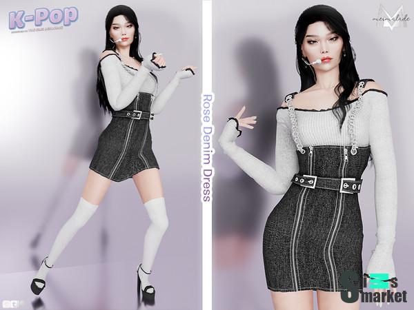 Платье by mermalade для Симс 4. Скачать мод