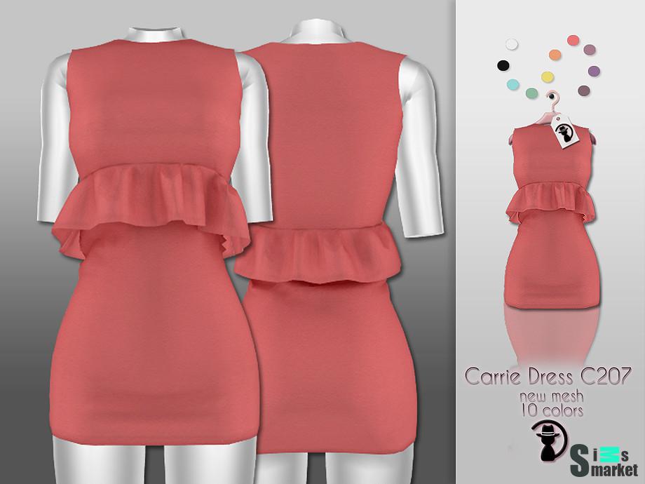 Платье C207 by turksimmer для Симс 4. Скачать мод