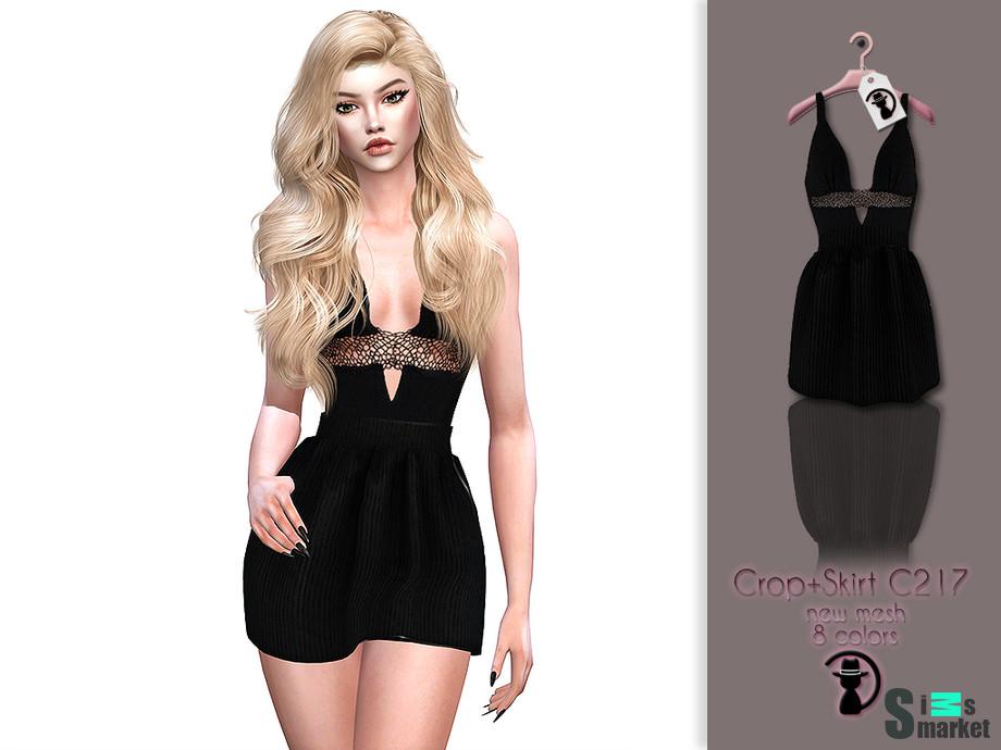 Платье C217 by turksimmer для Симс 4. Скачать мод