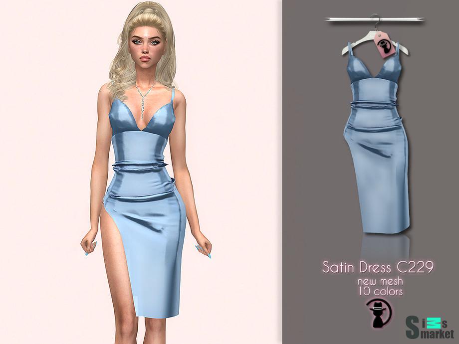 Платье C229 by turksimmer  для Симс 4. Скачать мод