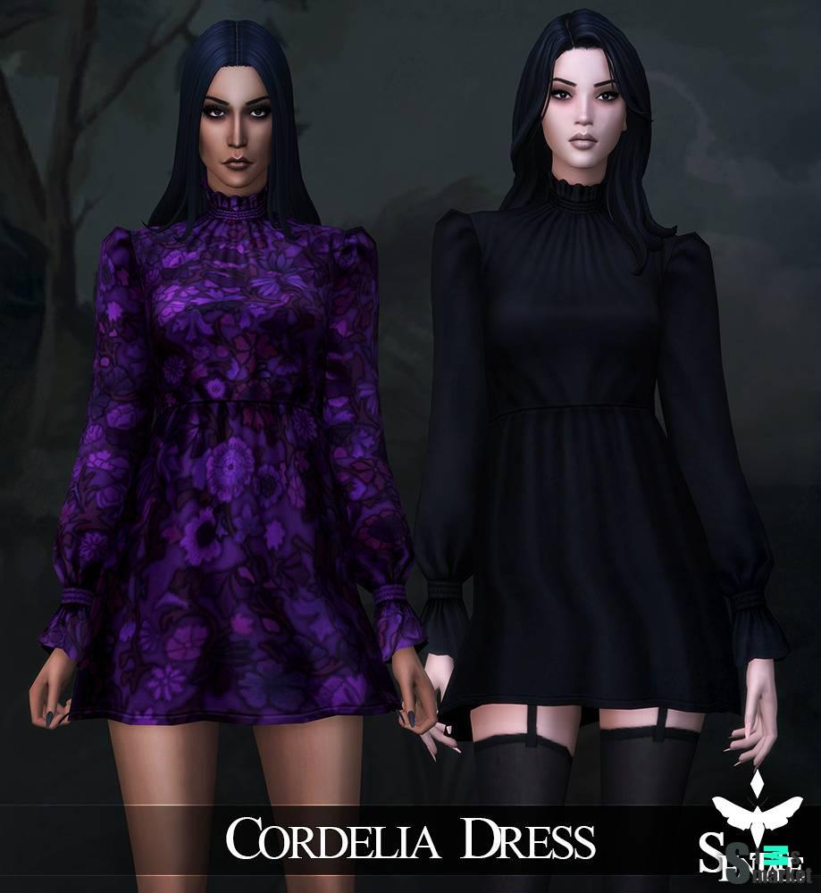 Платье "Cordelia Dress" для Симс 4 для Симс 4. Скачать мод