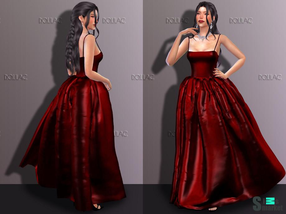 Платье DO220 by D.O.Lilac для Симс 4. Скачать мод