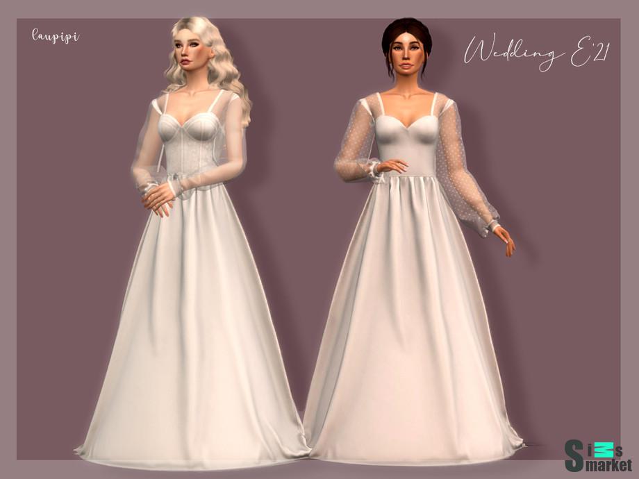 Платье DR-392 by laupipi для Симс 4. Скачать мод