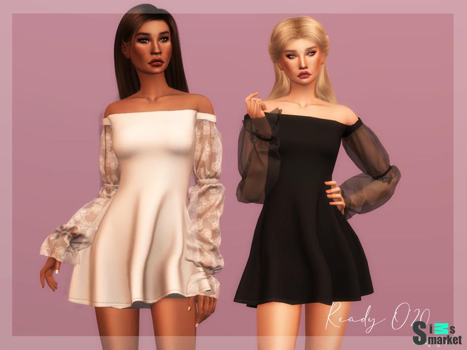 Платье DR358 by laupipi для Симс 4. Скачать мод
