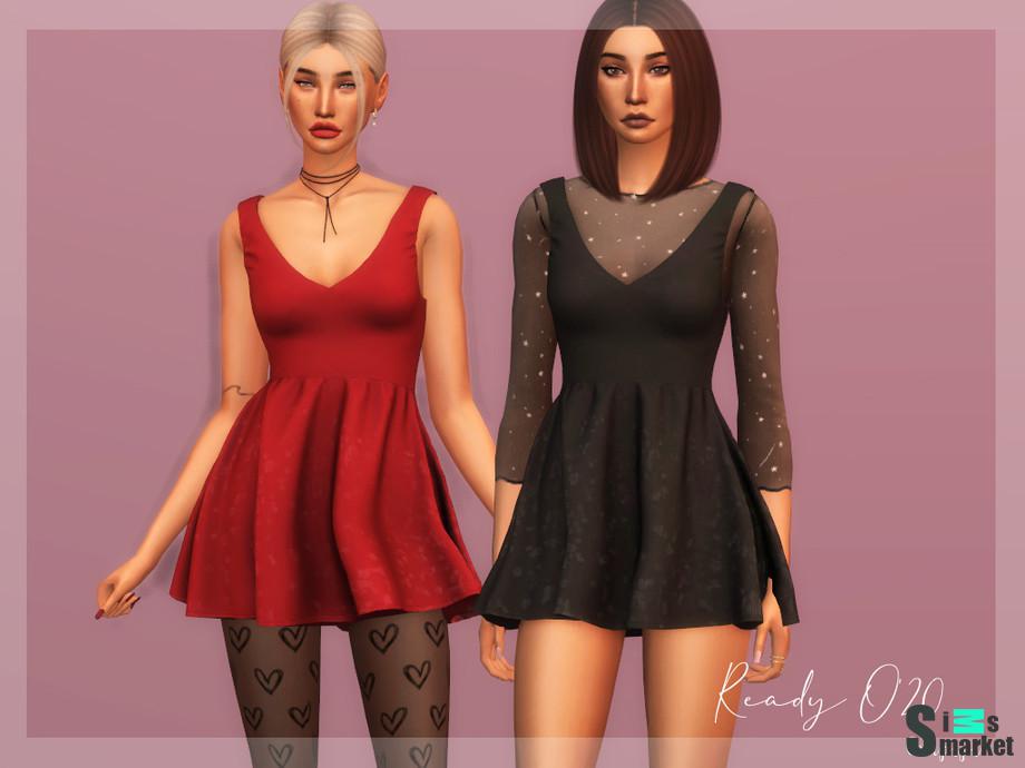 Платье DR359 by laupipi  для Симс 4. Скачать мод