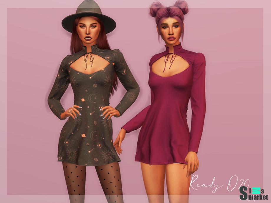 Платье DR362 by laupipi для Симс 4. Скачать мод