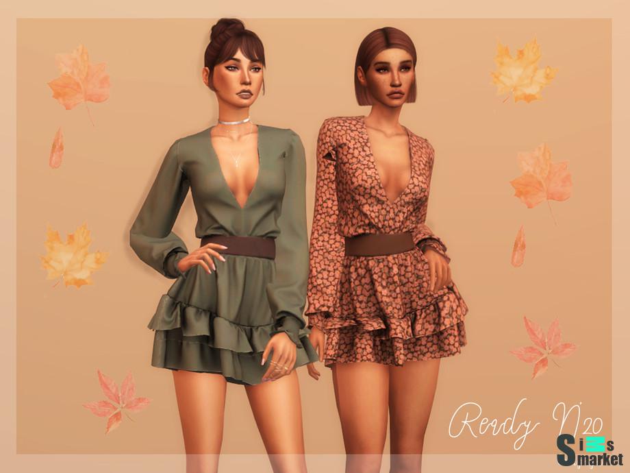 Платье DR365 by laupipi для Симс 4. Скачать мод