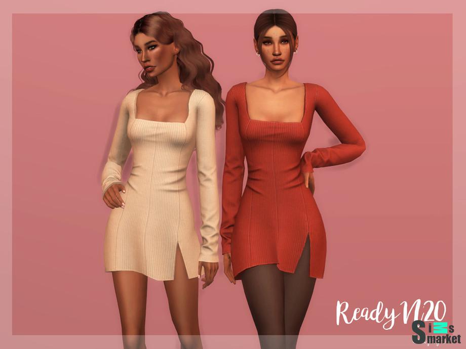 Платье DR371 by laupipi для Симс 4. Скачать мод