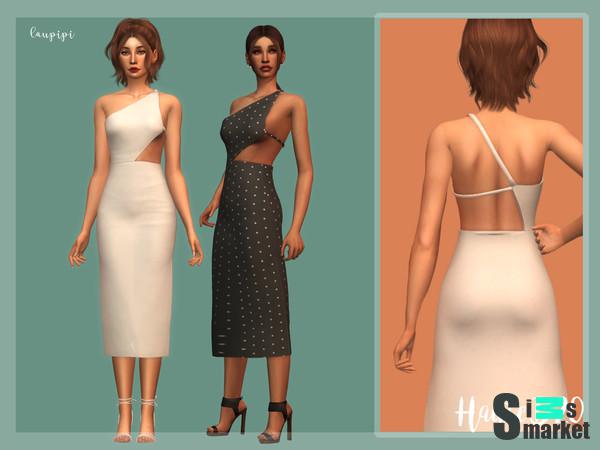 Платье DR376 by laupipi для Симс 4. Скачать мод