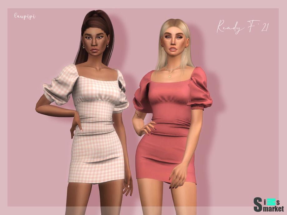 Платье DR397 by laupipi  для Симс 4. Скачать мод