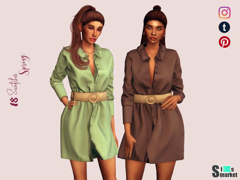 Платье DR453 by laupipi  для Симс 4. Скачать мод