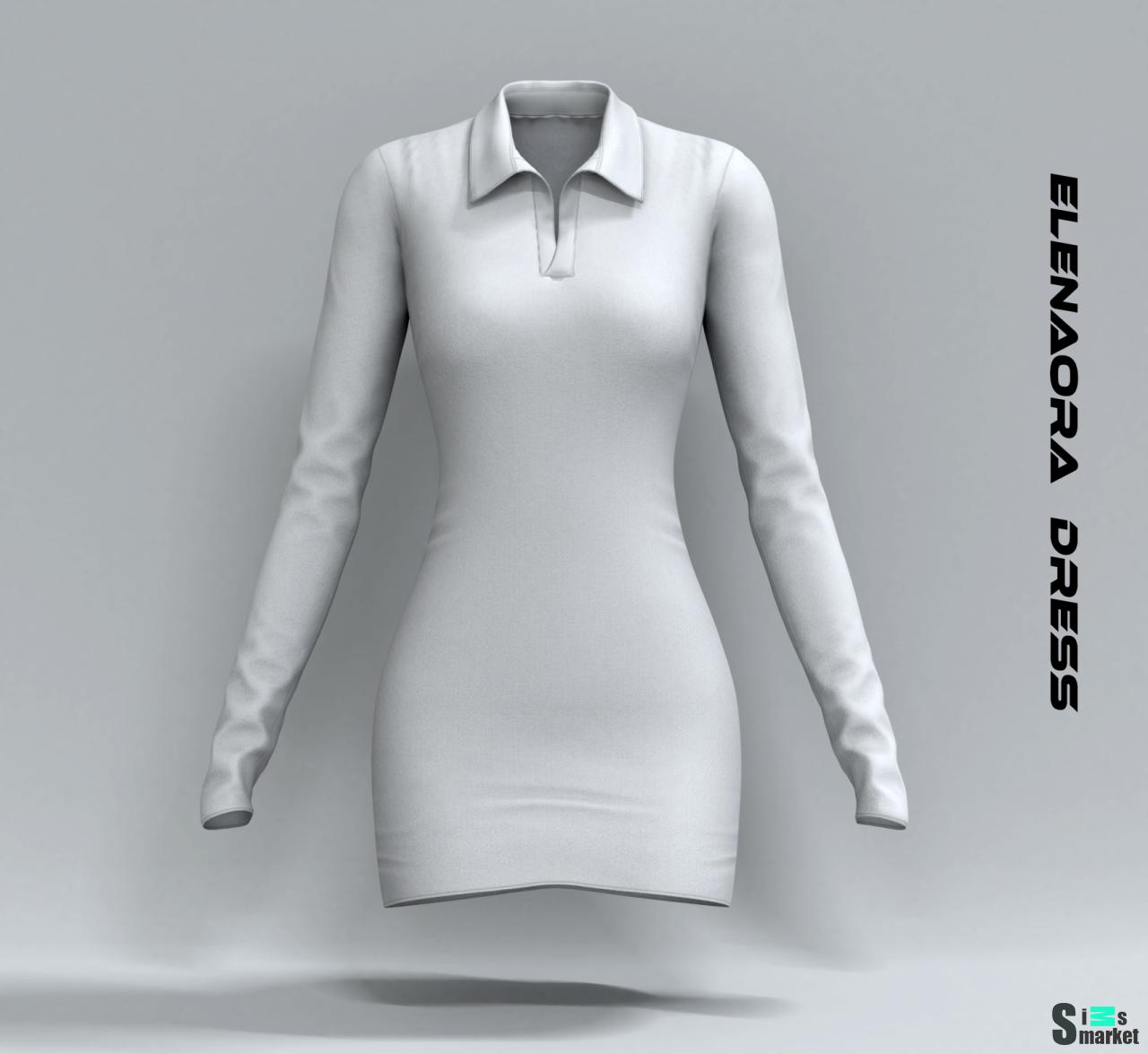 Платье "Elenaora dress" BELALOALLURE для Симс 4. Скачать мод