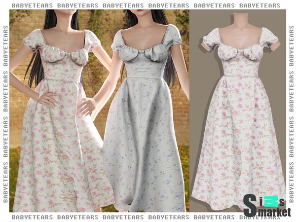 Платье floreal sweet by babyetears для Симс 4. Скачать мод