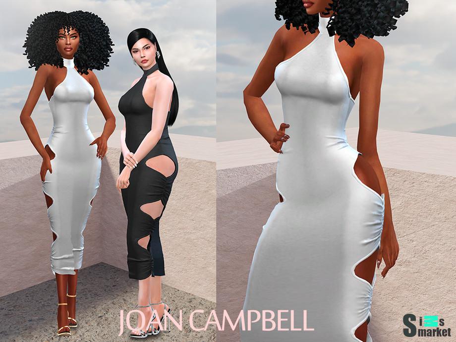 Платье Gabby by Joan Campbell Beauty для Симс 4. Скачать мод