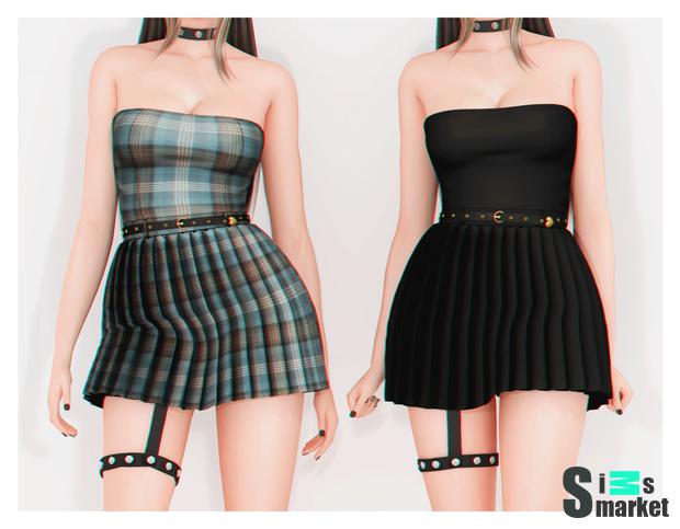 Платье Galaxy by plbsims для Симс 4. Скачать мод