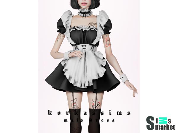 Платье halloween by korkassims для Симс 4. Скачать мод
