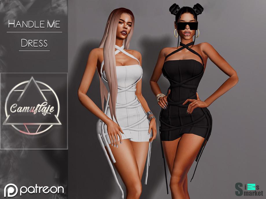 Платье Handle by Camuflaje для Симс 4. Скачать мод