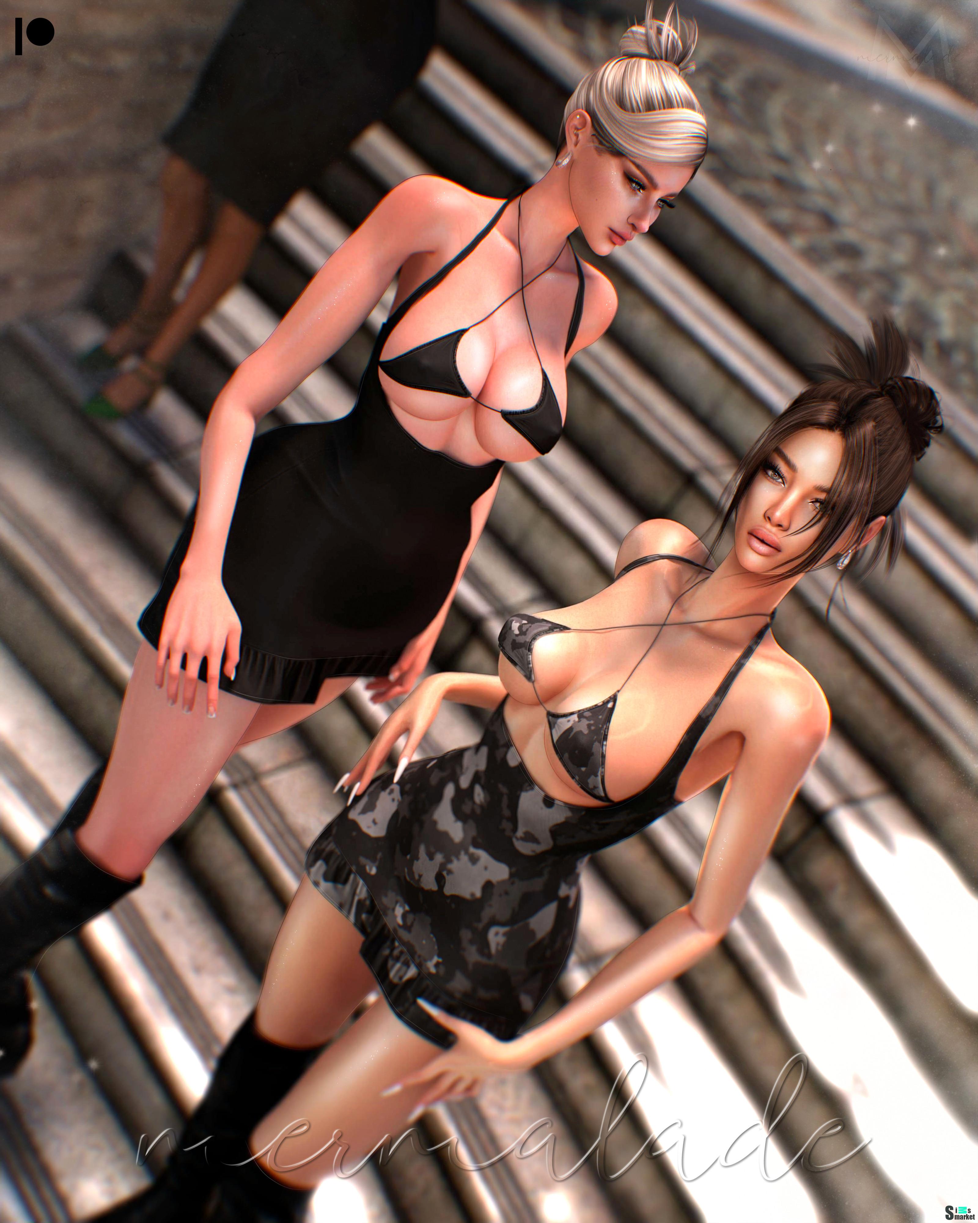 Платье "Hannah Dress" для Симс 4. Скачать мод