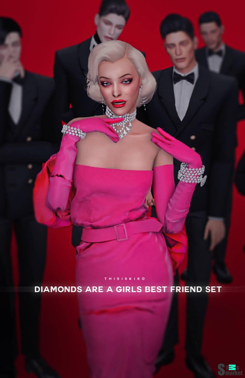 Платье и аксессуары "Kiro Diamonds Are A Girl's Best Friend set" для Симс для Симс 4. Скачать мод Платье и аксессуары "Kiro Diamonds Are A Girl's Best Friend set" для Симс для Симс 4. Скачать мод
