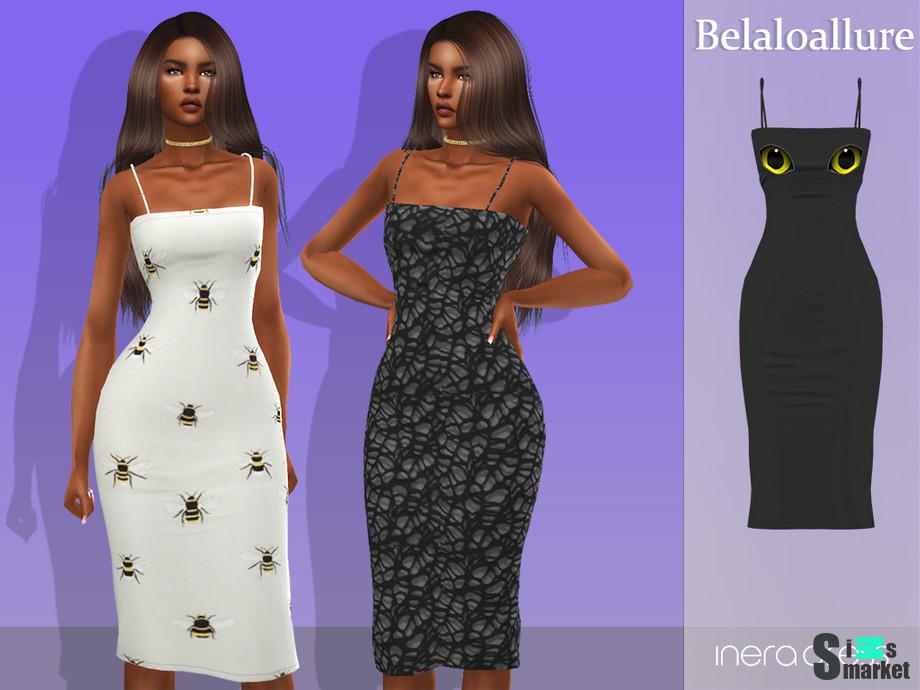 Платье Inera by belal1997 для Симс 4. Скачать мод