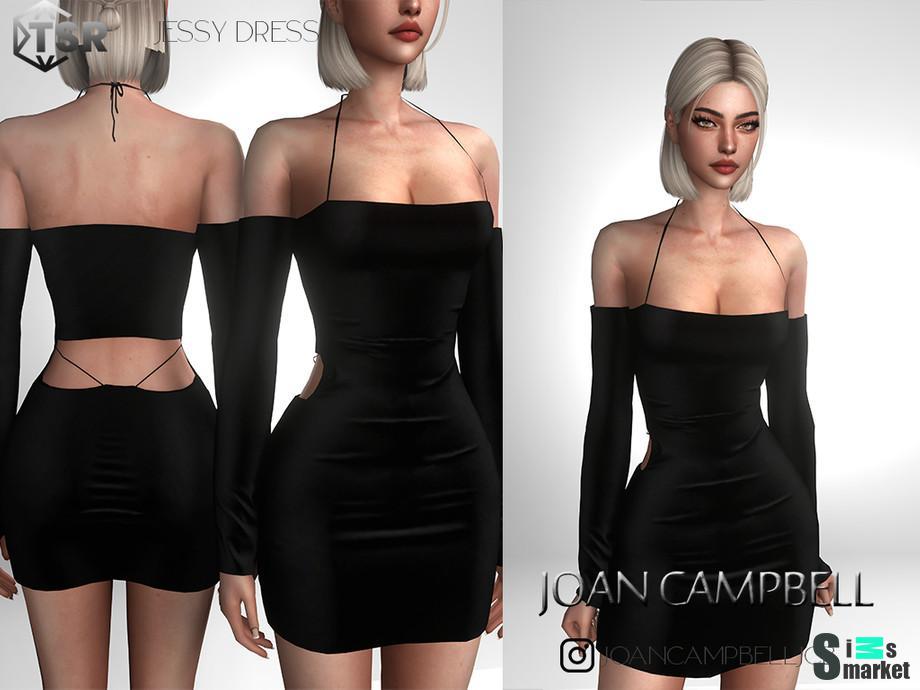 Платье Jessy для Симс 4. Скачать мод Платье Jessy для Симс 4. Скачать мод