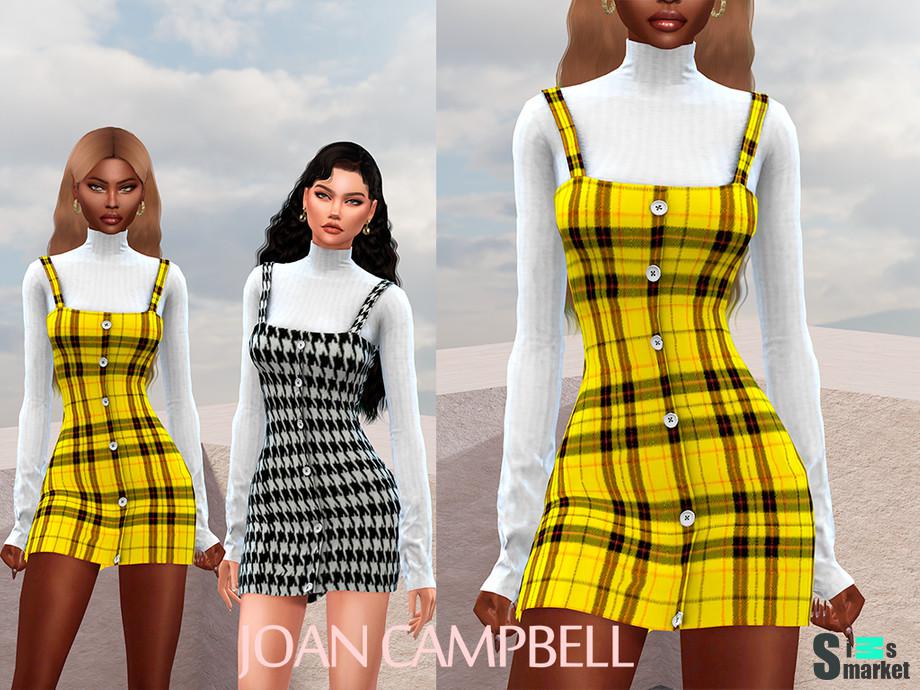 Платье Karmie by Joan Campbell Beauty для Симс 4. Скачать мод