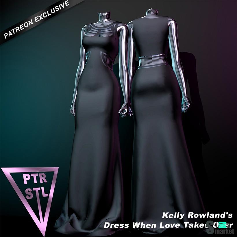 Платье Kelly Rowland's для Симс 4. Скачать мод