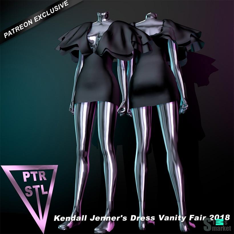 Платье Kendall Jenner's  для Симс 4. Скачать мод