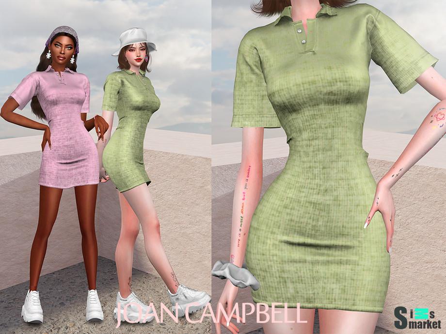 Платье Kristen by Joan Campbell Beauty для Симс 4. Скачать мод