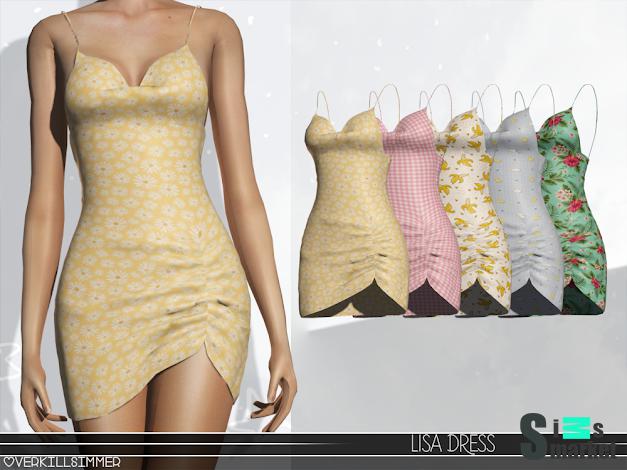 Платье lisa by overkillsimmer для Симс 4. Скачать мод