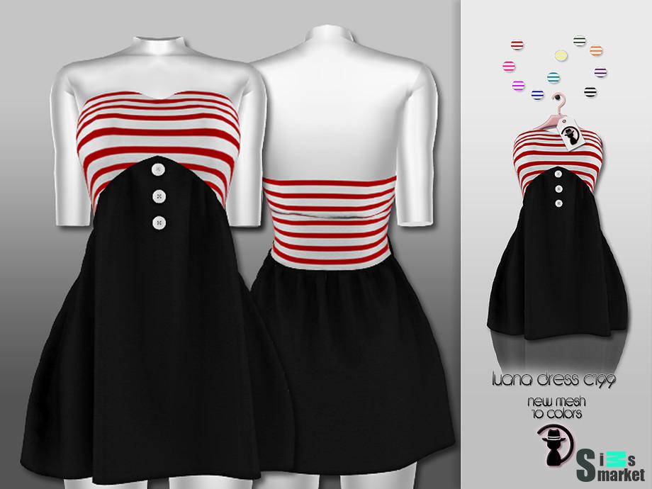 Платье Luana by turksimmer для Симс 4. Скачать мод