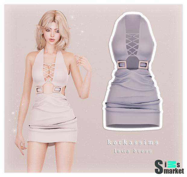 Платье lucia by korkassims для Симс 4. Скачать мод