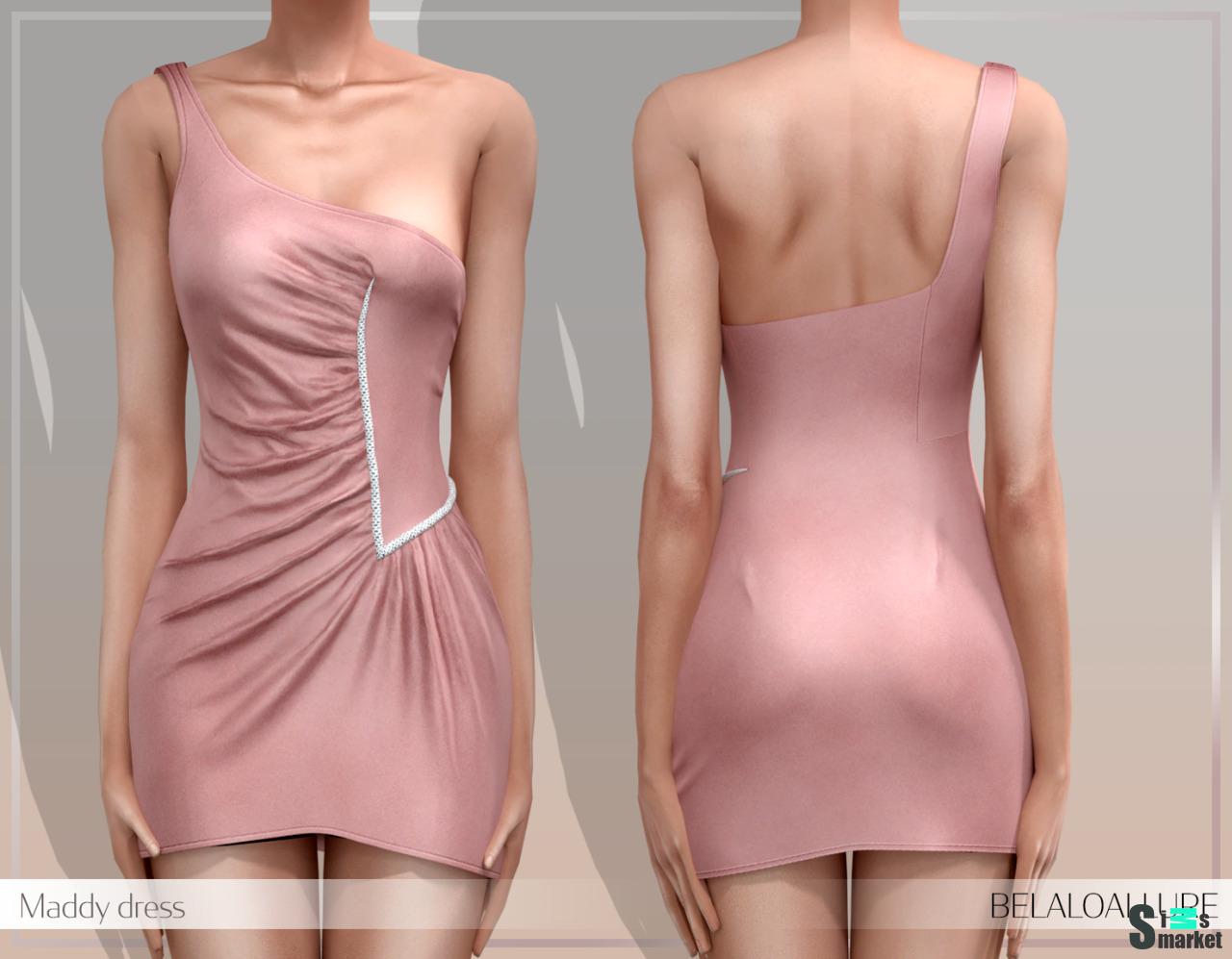 Платье "Maddy (mini) dress" BELALOALLURE для Симс 4. Скачать мод