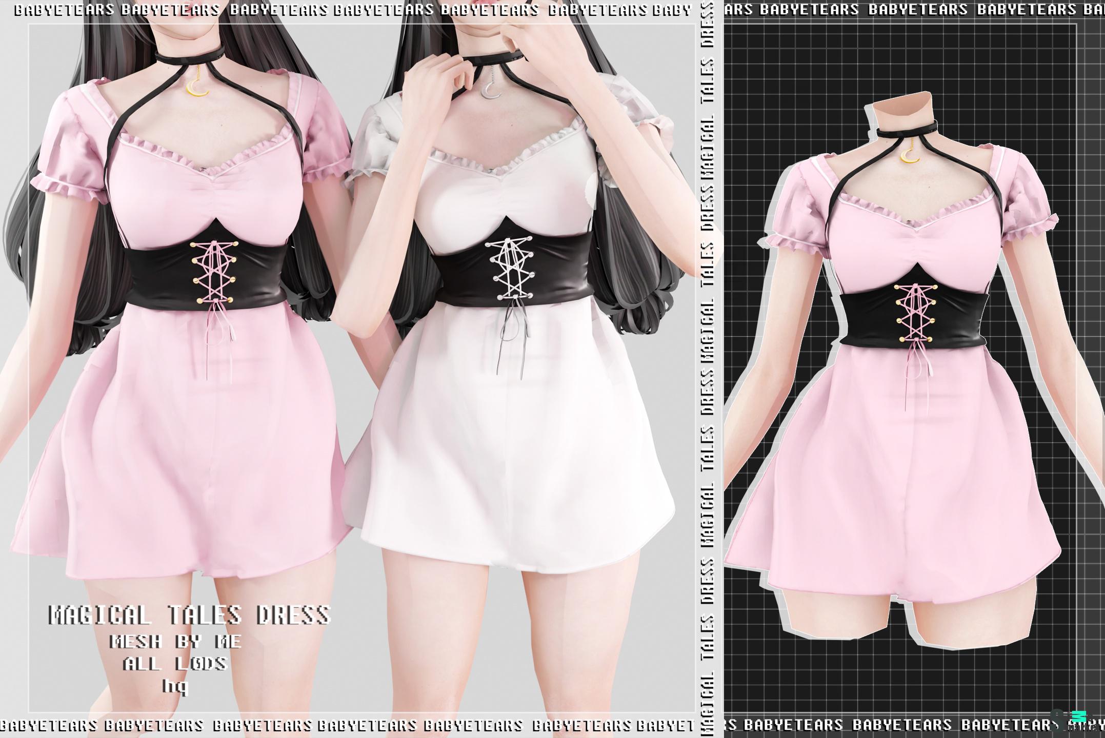 Платье magical tales by Babyetears для Симс 4. Скачать мод