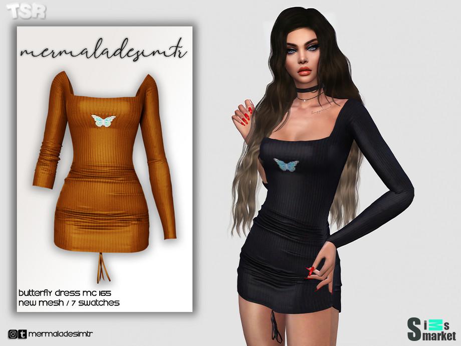 Платье MC165 by mermaladesimtr для Симс 4. Скачать мод