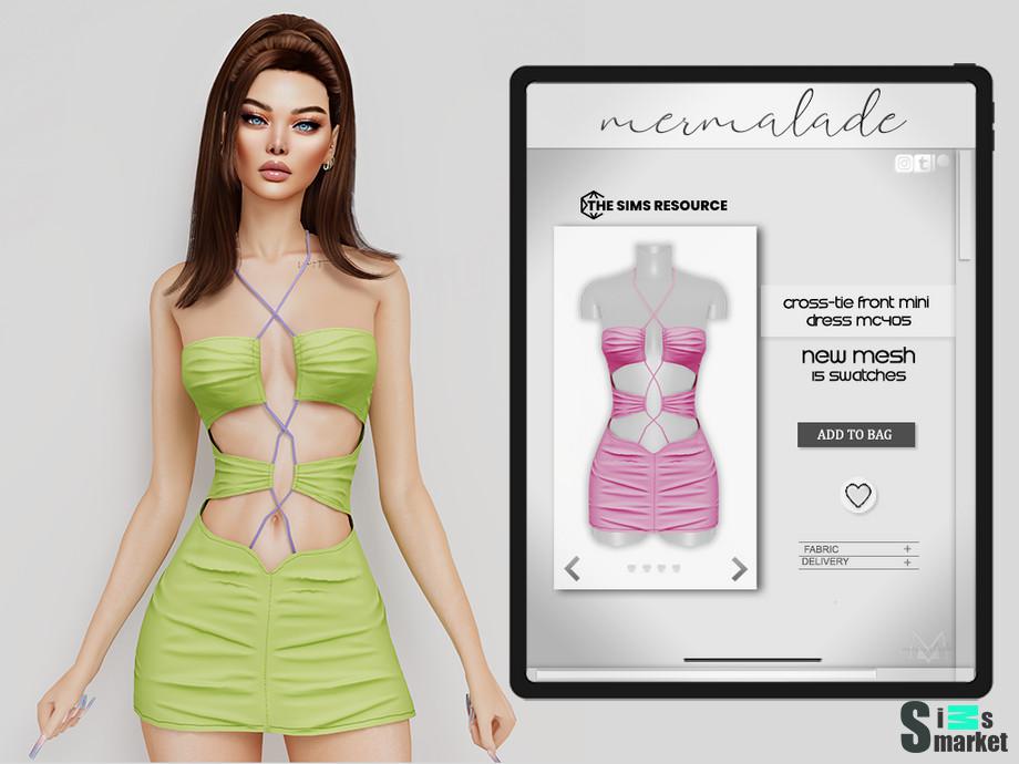 Платье MC405 by mermaladesimtr для Симс 4. Скачать мод