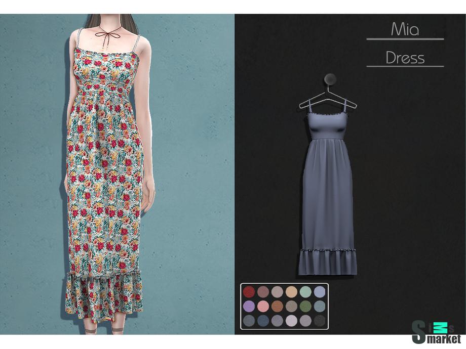 Платье Mia by Lisaminicatsims для Симс 4. Скачать мод