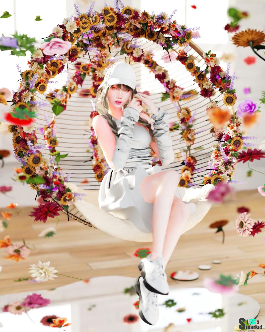 Платье Muse by Qualentina для Симс 4. Скачать мод